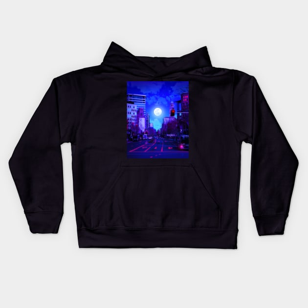 Moon night Kids Hoodie by Ritvik Takkar